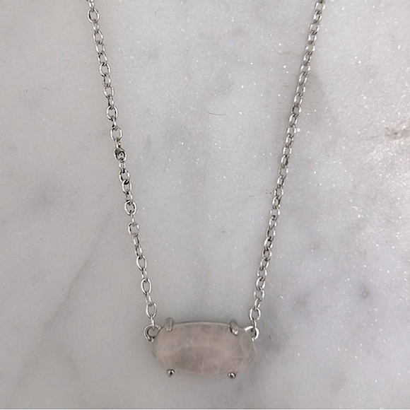 KENDRA SCOTT • Silver Ever Dichroic Pink Glass Necklace - Picture 4 of 6